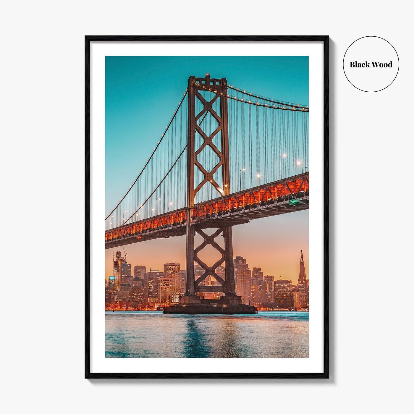 San Francisco Bay Bridge Skyline Fine Art Photo Print, California Poster