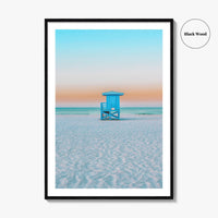 Siesta Key Fine Art Photo Print, Sarasota Florida USA Lifeguard Huts, Wall Decor Poster