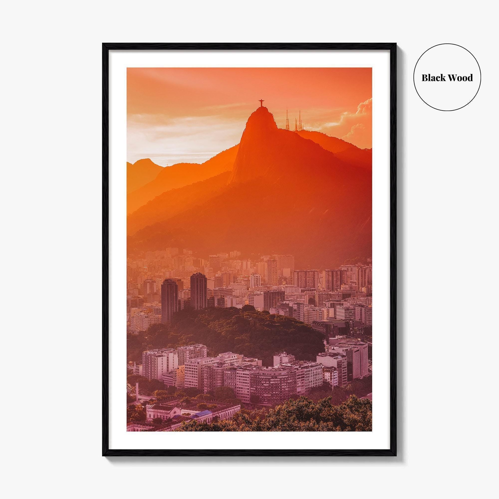 Rio de Janeiro Skyline Fine Art Photo Print, Botafogo, Guanabara Bay Brazil Poster,