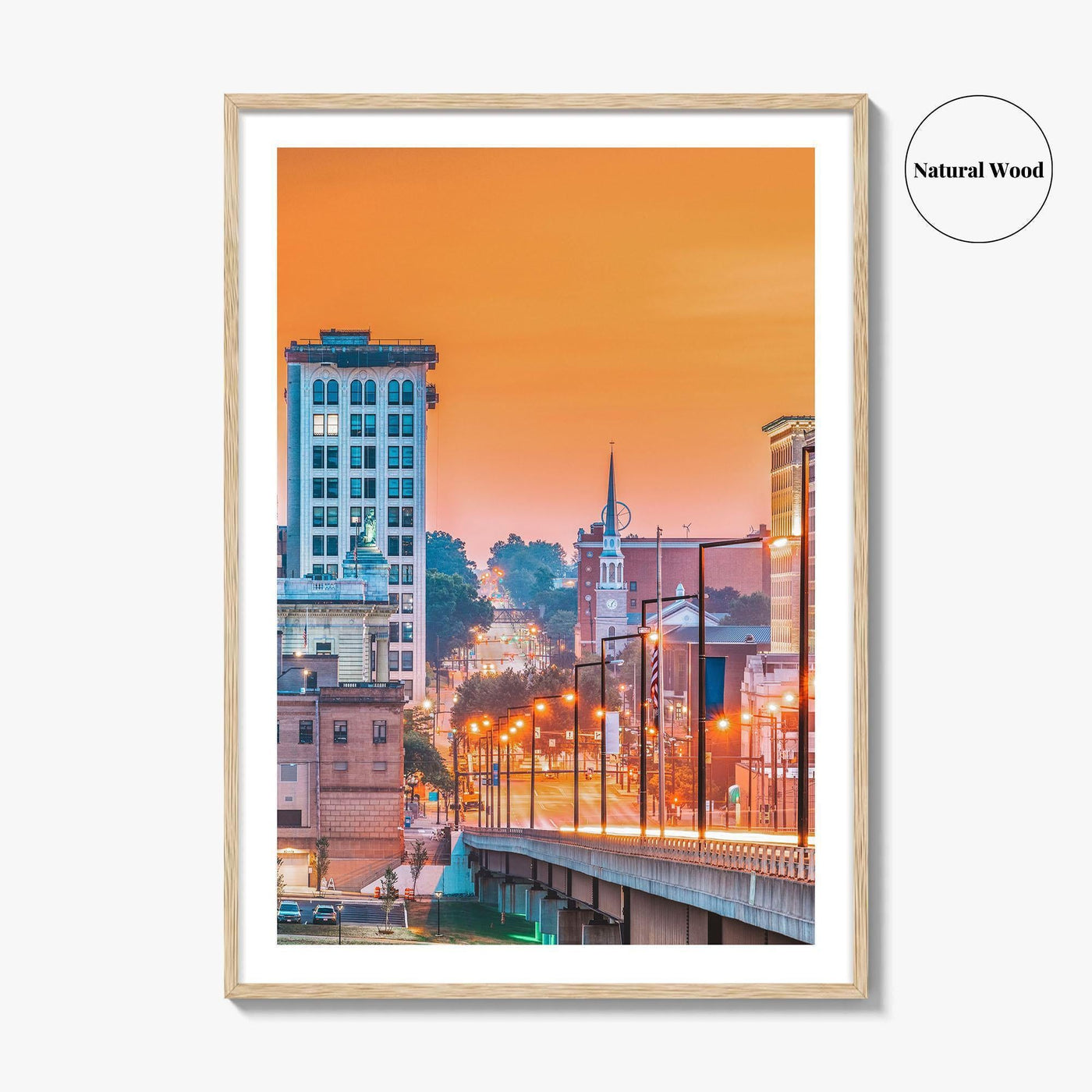 Youngstown Skyline Fine Art Photo Print, Ohio, Downtown, USA Wall Decor Poster