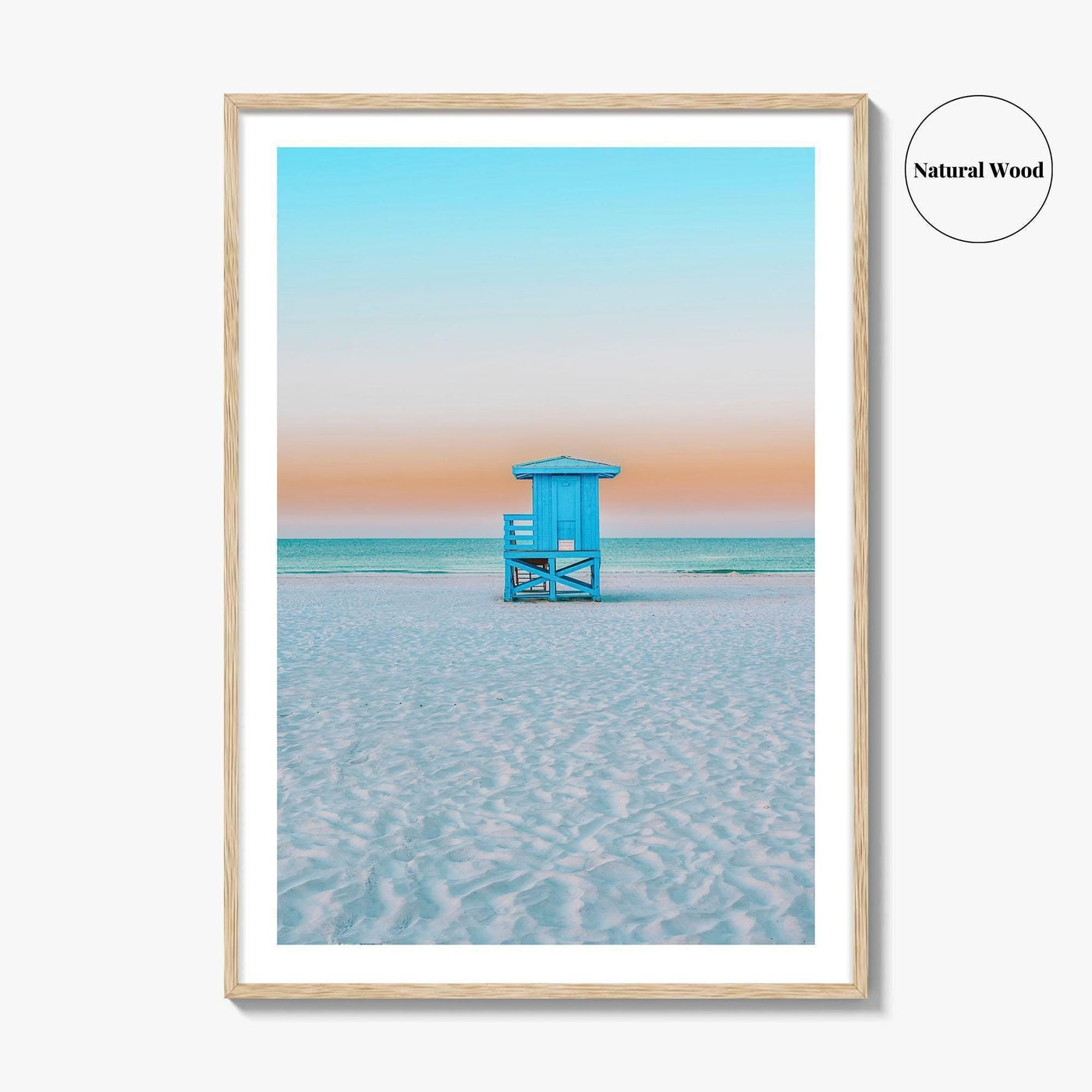 Siesta Key Fine Art Photo Print, Sarasota Florida USA Lifeguard Huts, Wall Decor Poster