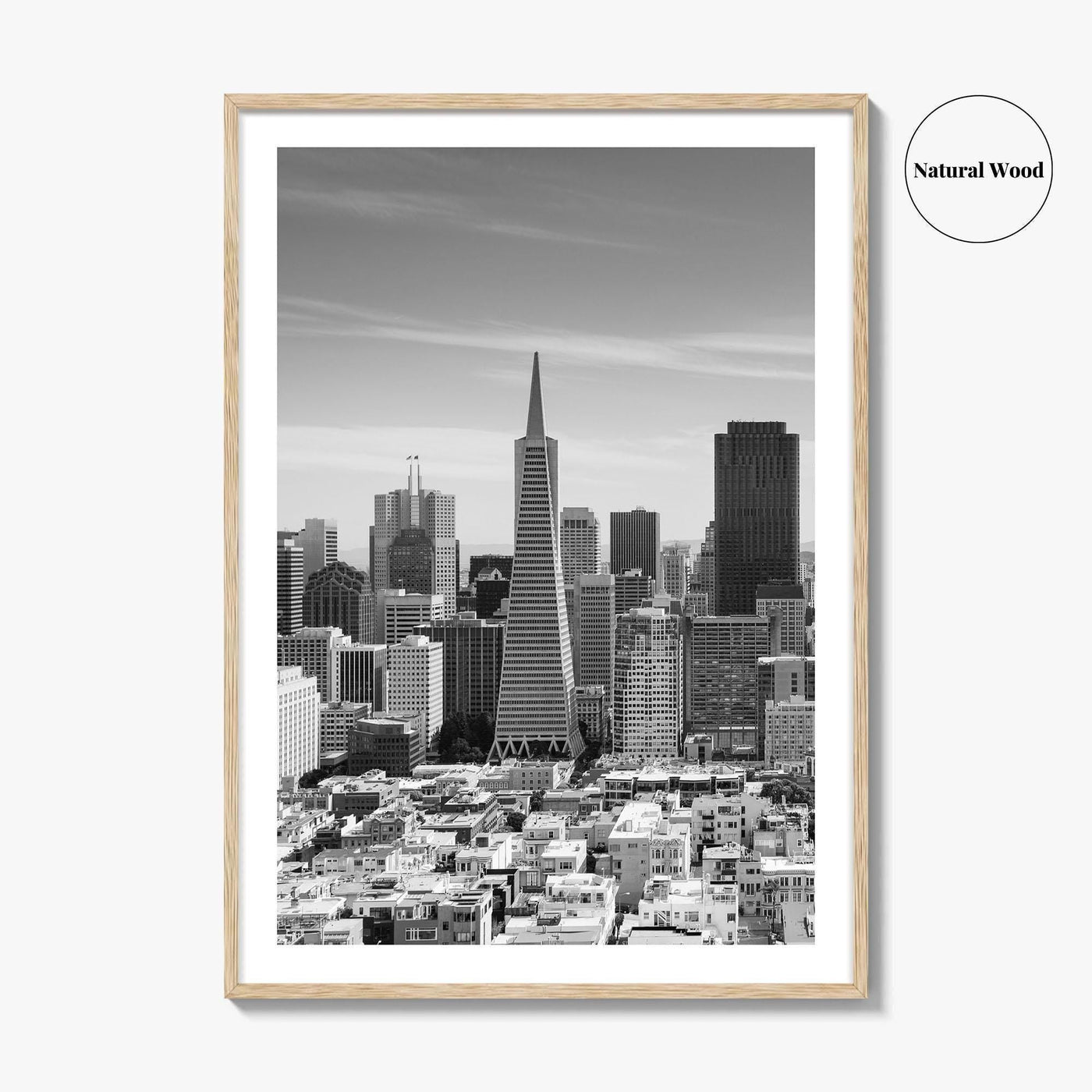 San Francisco Skyline Black and White Fine Art Photo Print, Bay Area California Poster
