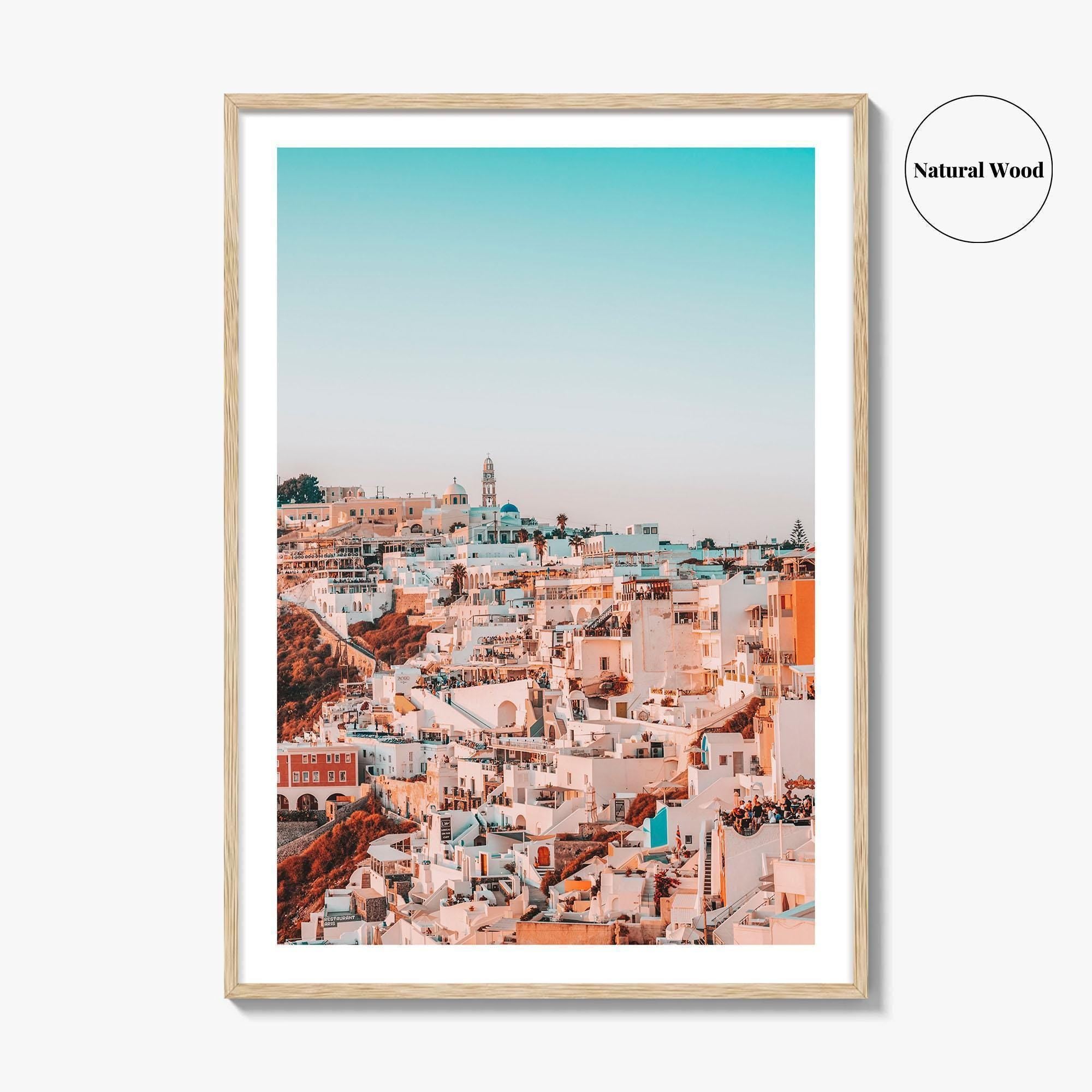 Santorini Fine Art Photo Print, Fira Thira Greece, Greek Island Wall Decor Poster