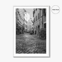 Rome Black and White Fine Art Photo Print, Trastevere Architecture, Lazio Italy Poster