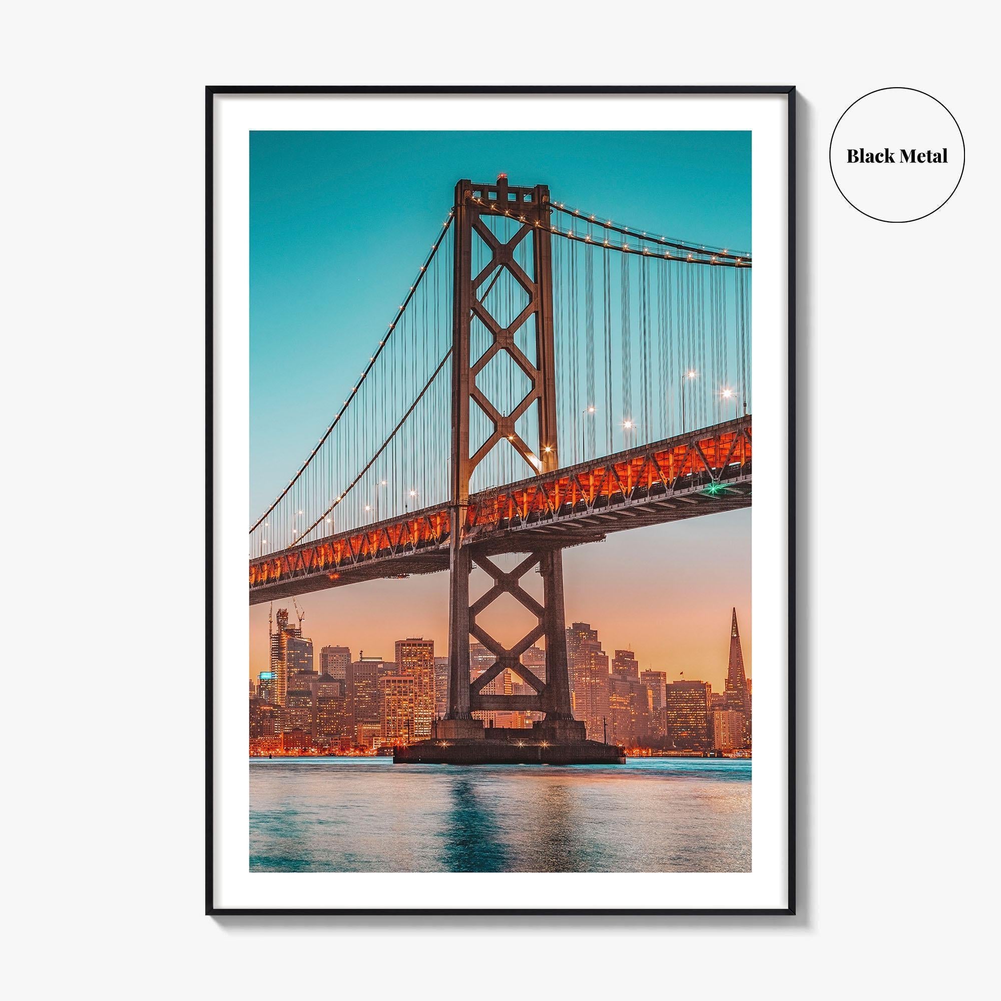 San Francisco Bay Bridge Skyline Fine Art Photo Print, California Poster