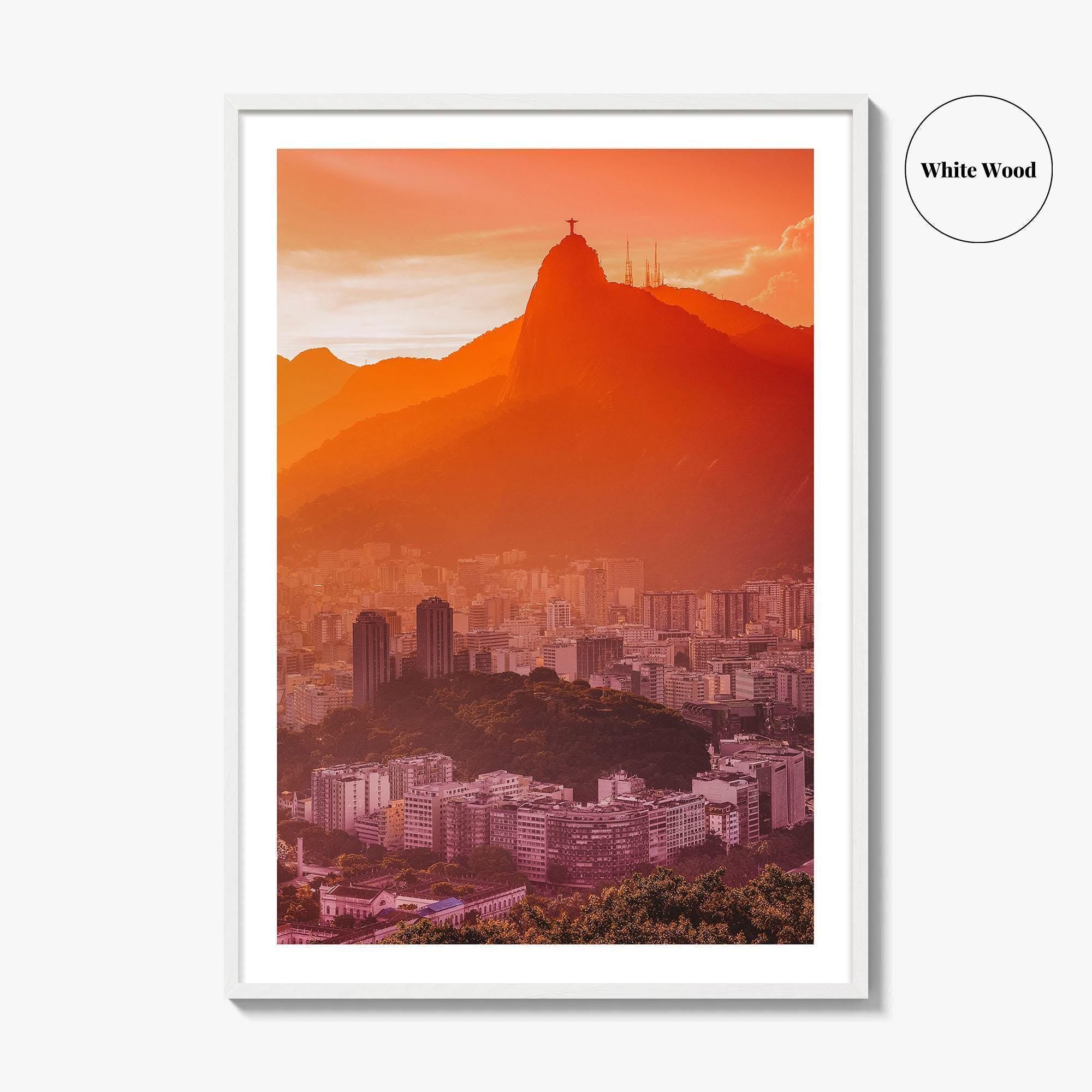 Rio de Janeiro Skyline Fine Art Photo Print, Botafogo, Guanabara Bay Brazil Poster,