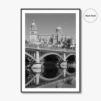 Salamanca Black and White Fine Art Photo Print, Cathedral, Castile Leon Spain Poster