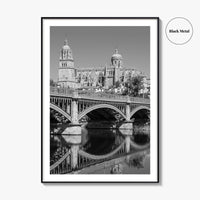 Salamanca Black and White Fine Art Photo Print, Cathedral, Castile Leon Spain Poster