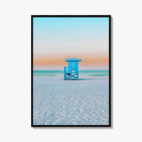 Siesta Key Fine Art Photo Print, Sarasota Florida USA Lifeguard Huts, Wall Decor Poster