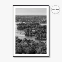 Thousand Islands Black and White Fine Art Photo Print, St Lawrence River Ontario Canada