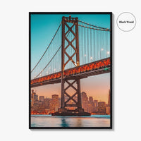 San Francisco Bay Bridge Skyline Fine Art Photo Print, California Poster