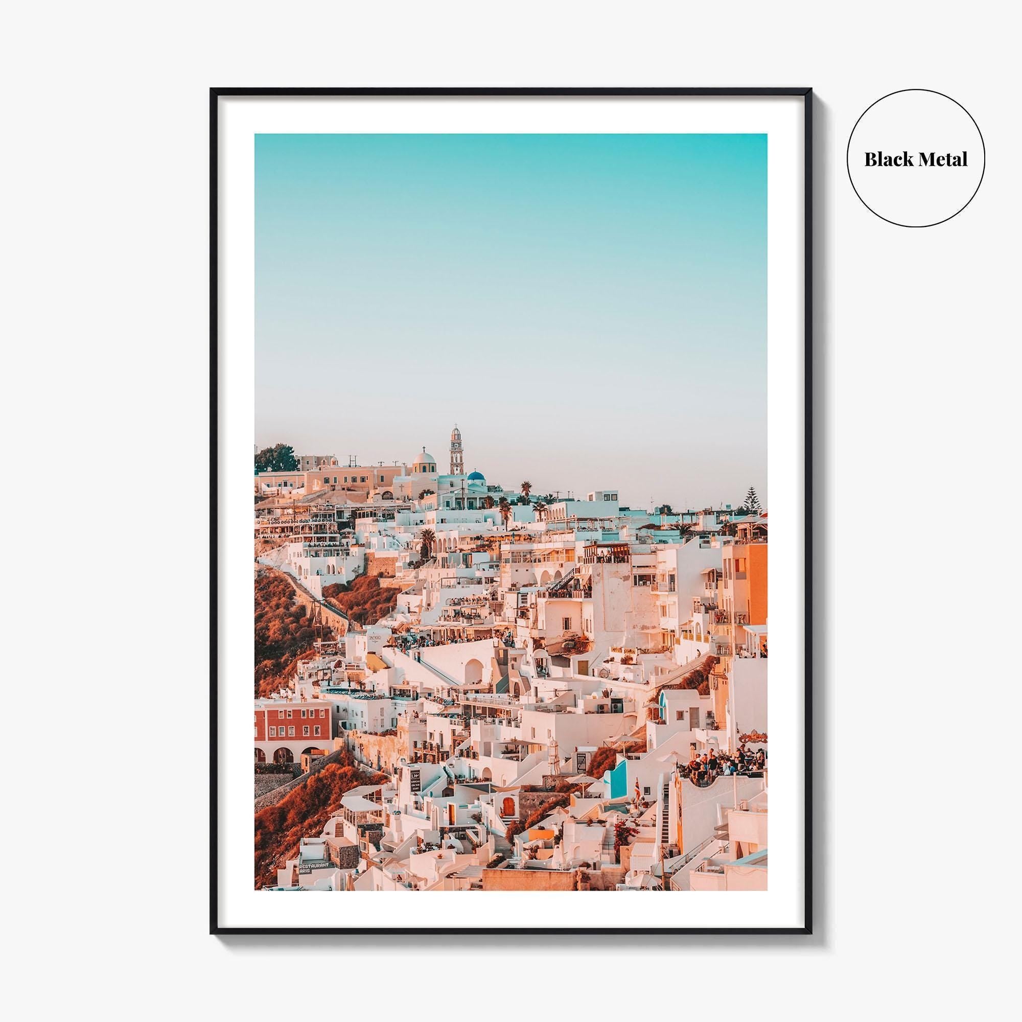 Santorini Fine Art Photo Print, Fira Thira Greece, Greek Island Wall Decor Poster