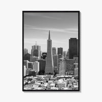 San Francisco Skyline Black and White Fine Art Photo Print, Bay Area California Poster