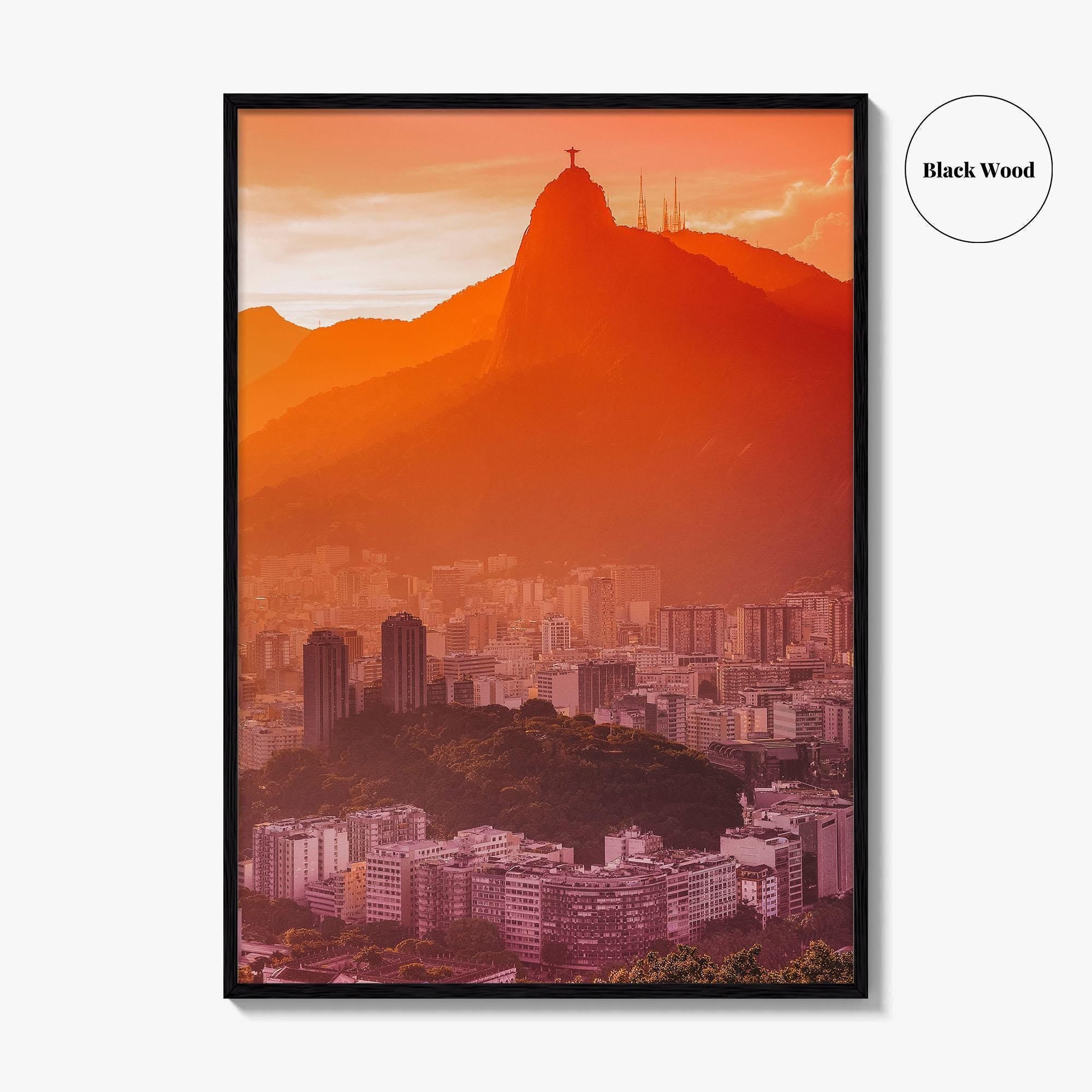 Rio de Janeiro Skyline Fine Art Photo Print, Botafogo, Guanabara Bay Brazil Poster,