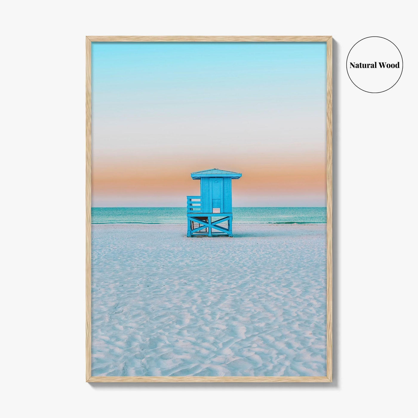 Siesta Key Fine Art Photo Print, Sarasota Florida USA Lifeguard Huts, Wall Decor Poster