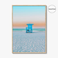 Siesta Key Fine Art Photo Print, Sarasota Florida USA Lifeguard Huts, Wall Decor Poster