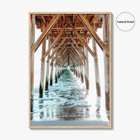 Surf City Fine Art Photo Print, Ocean Pier, North Carolina, Topsail Island Wall Poster