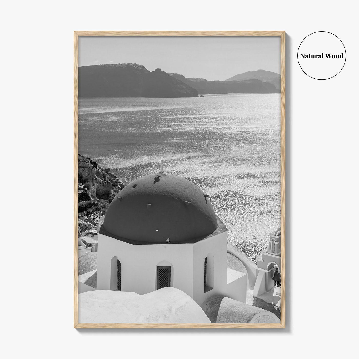 Santorini Greece Black and White Fine Art Photo Print, Cyclades Greek Islands Wall Poster
