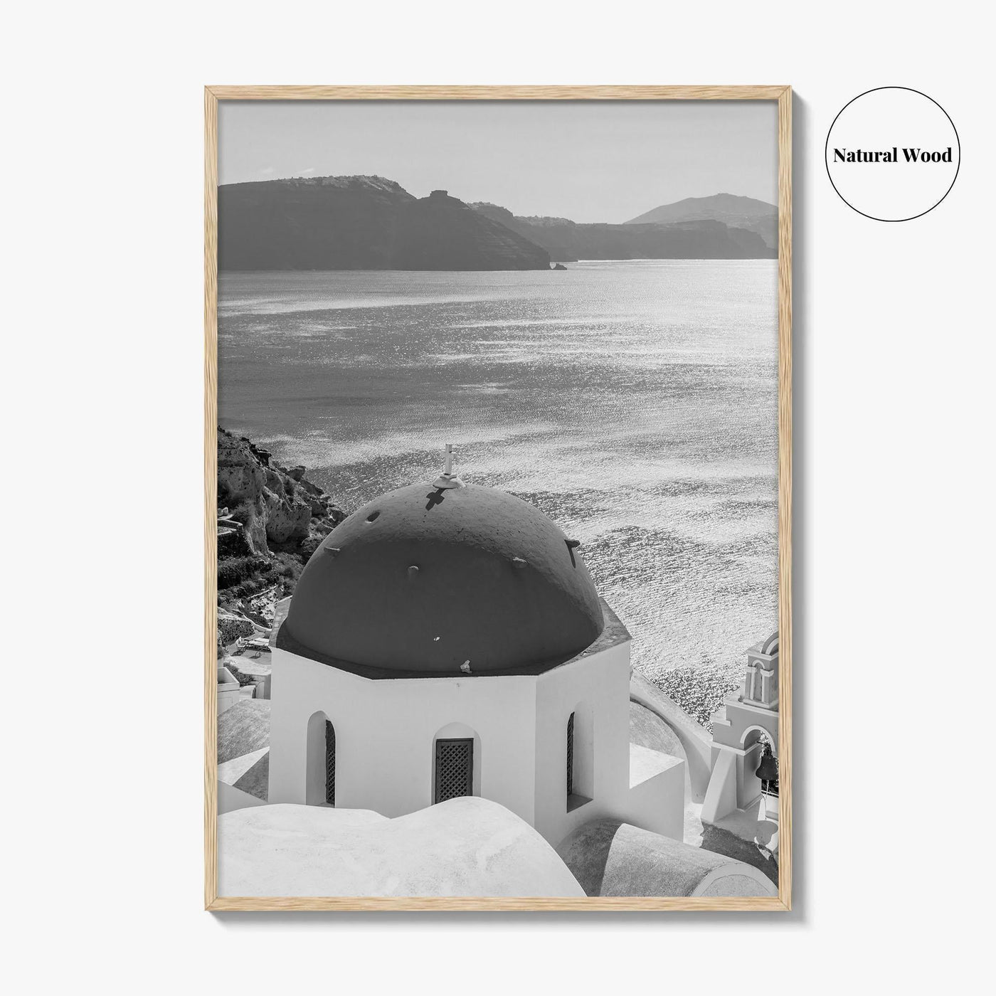 Santorini Greece Black and White Fine Art Photo Print, Cyclades Greek Islands Wall Poster