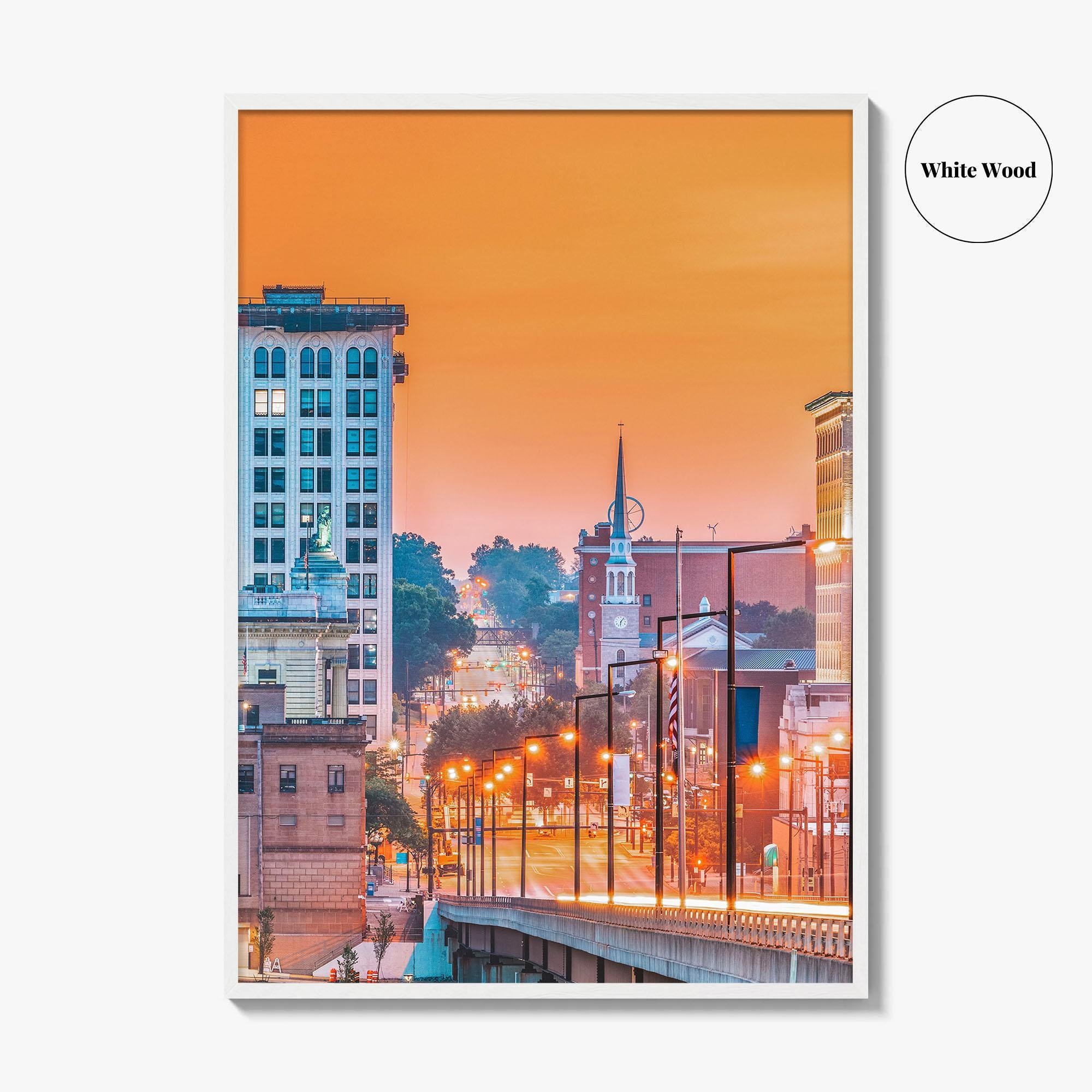 Youngstown Skyline Fine Art Photo Print, Ohio, Downtown, USA Wall Decor Poster