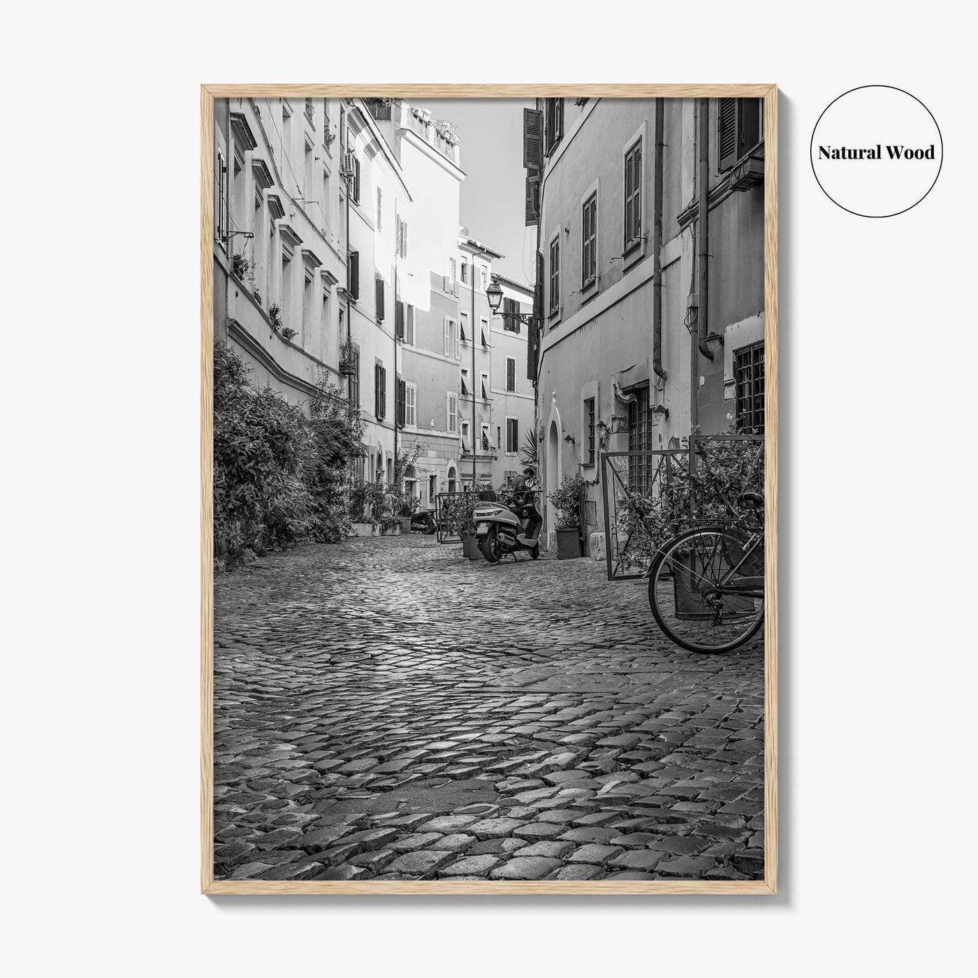 Rome Black and White Fine Art Photo Print, Trastevere Architecture, Lazio Italy Poster