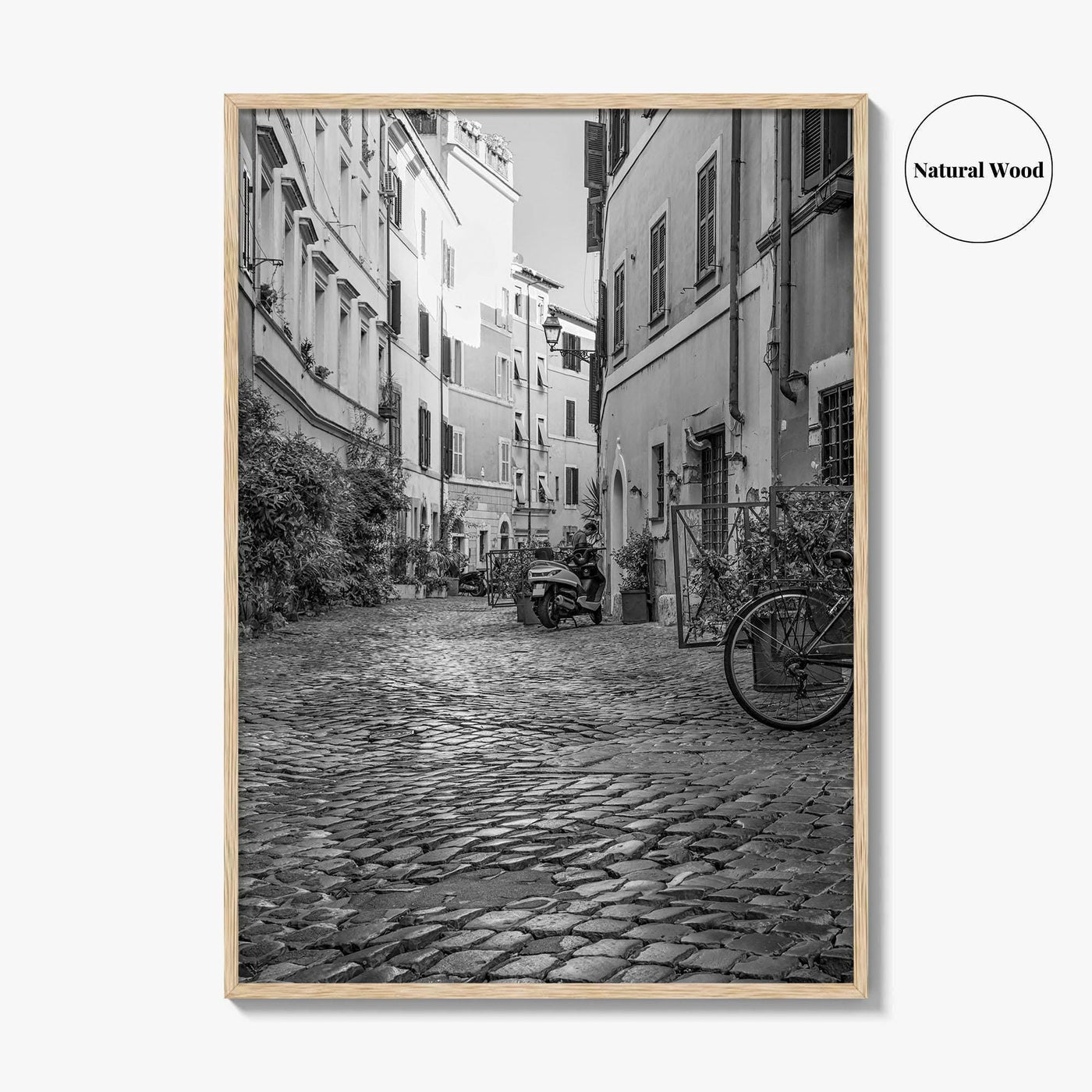 Rome Black and White Fine Art Photo Print, Trastevere Architecture, Lazio Italy Poster