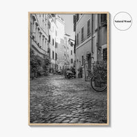 Rome Black and White Fine Art Photo Print, Trastevere Architecture, Lazio Italy Poster