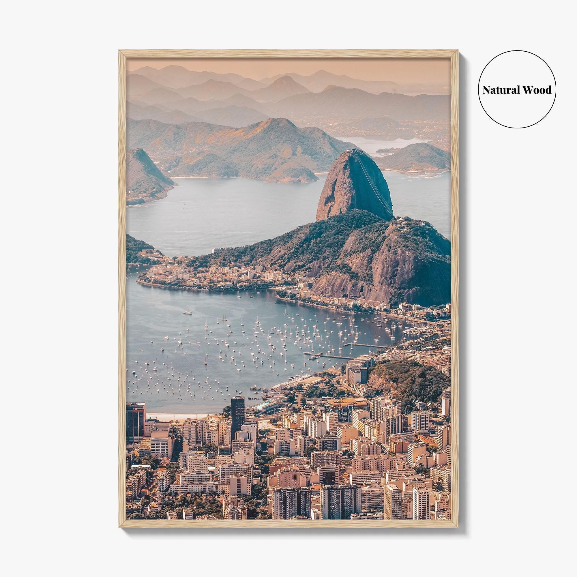 Rio de Janeiro Skyline Fine Art Photo Print, Brazil Wall Poster, Sugarloaf, Botafogo, Corcovado