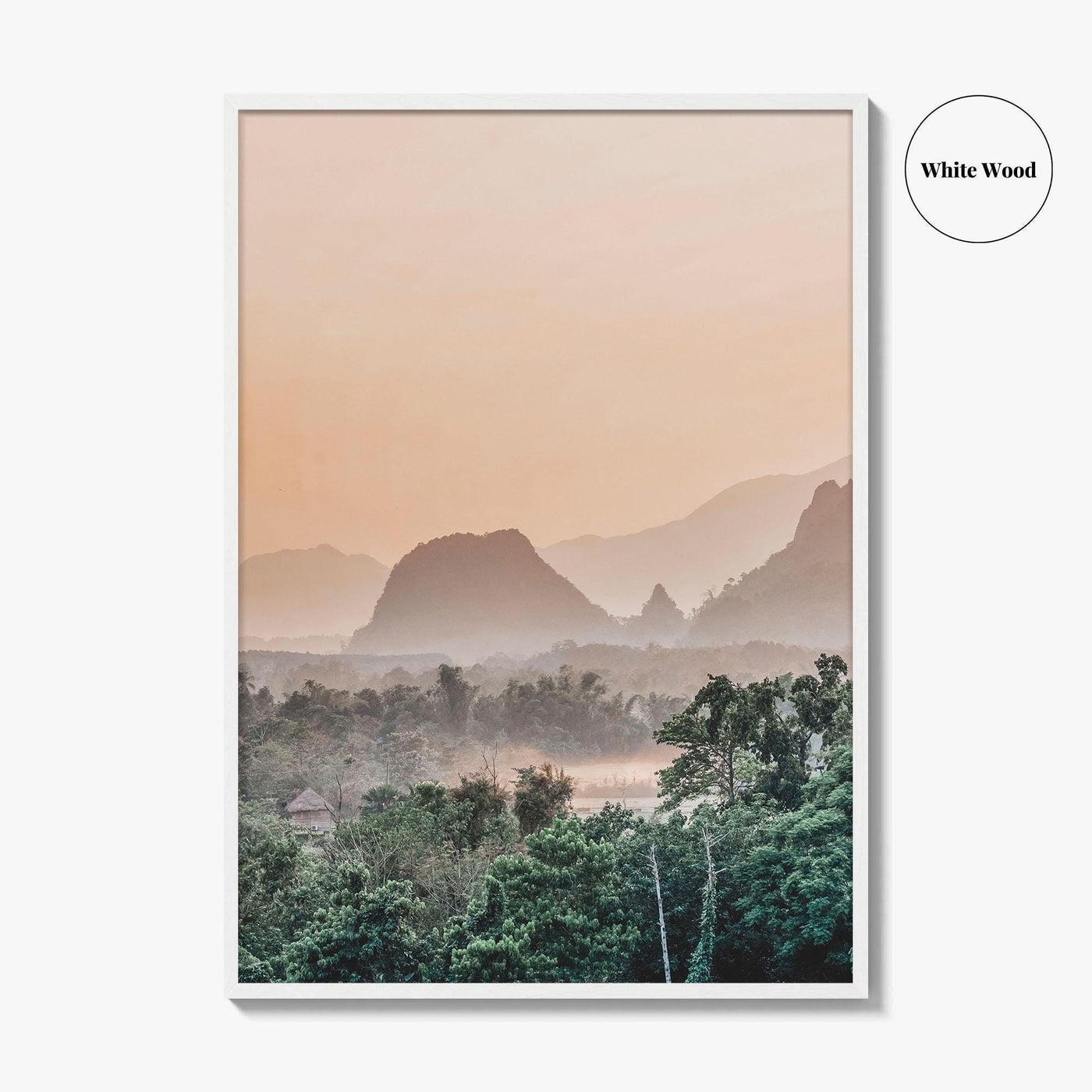 Vang Vieng Laos Fine Art Photo Print, Nam Song River, Hot Air Balloon Poster