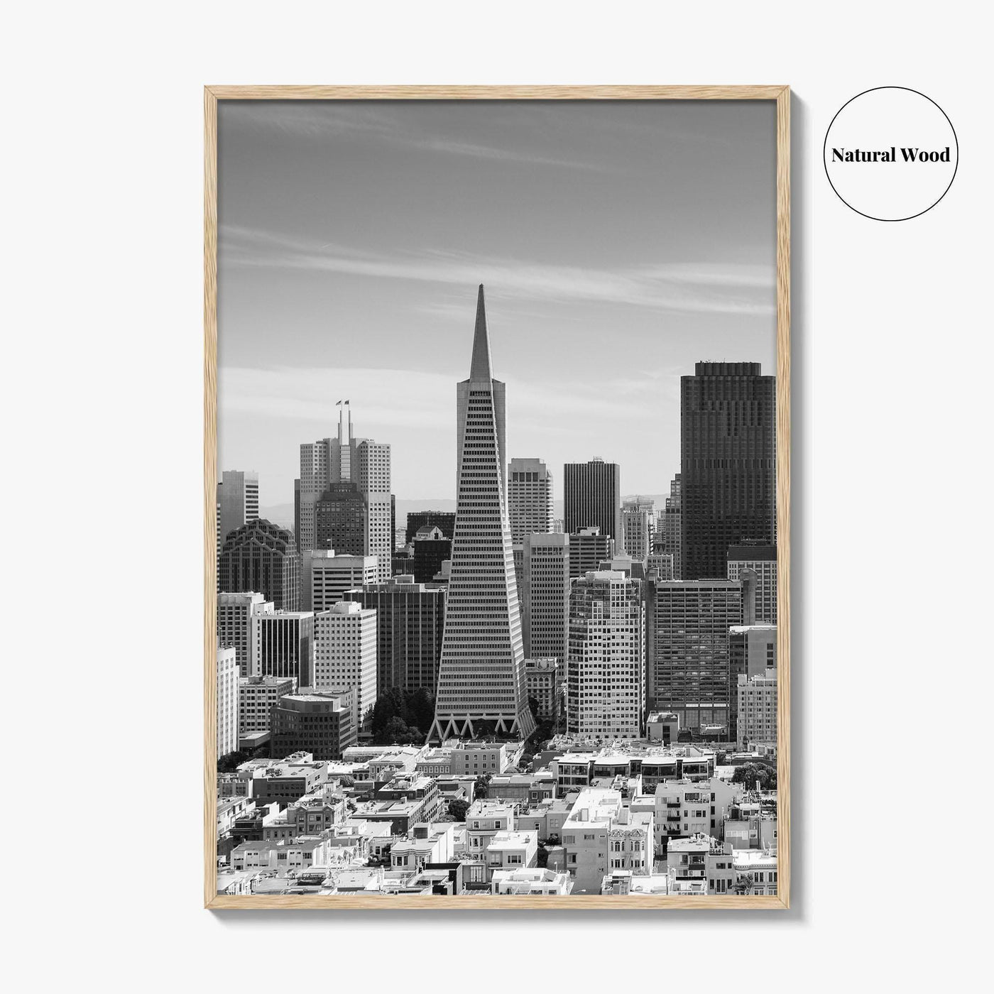 San Francisco Skyline Black and White Fine Art Photo Print, Bay Area California Poster
