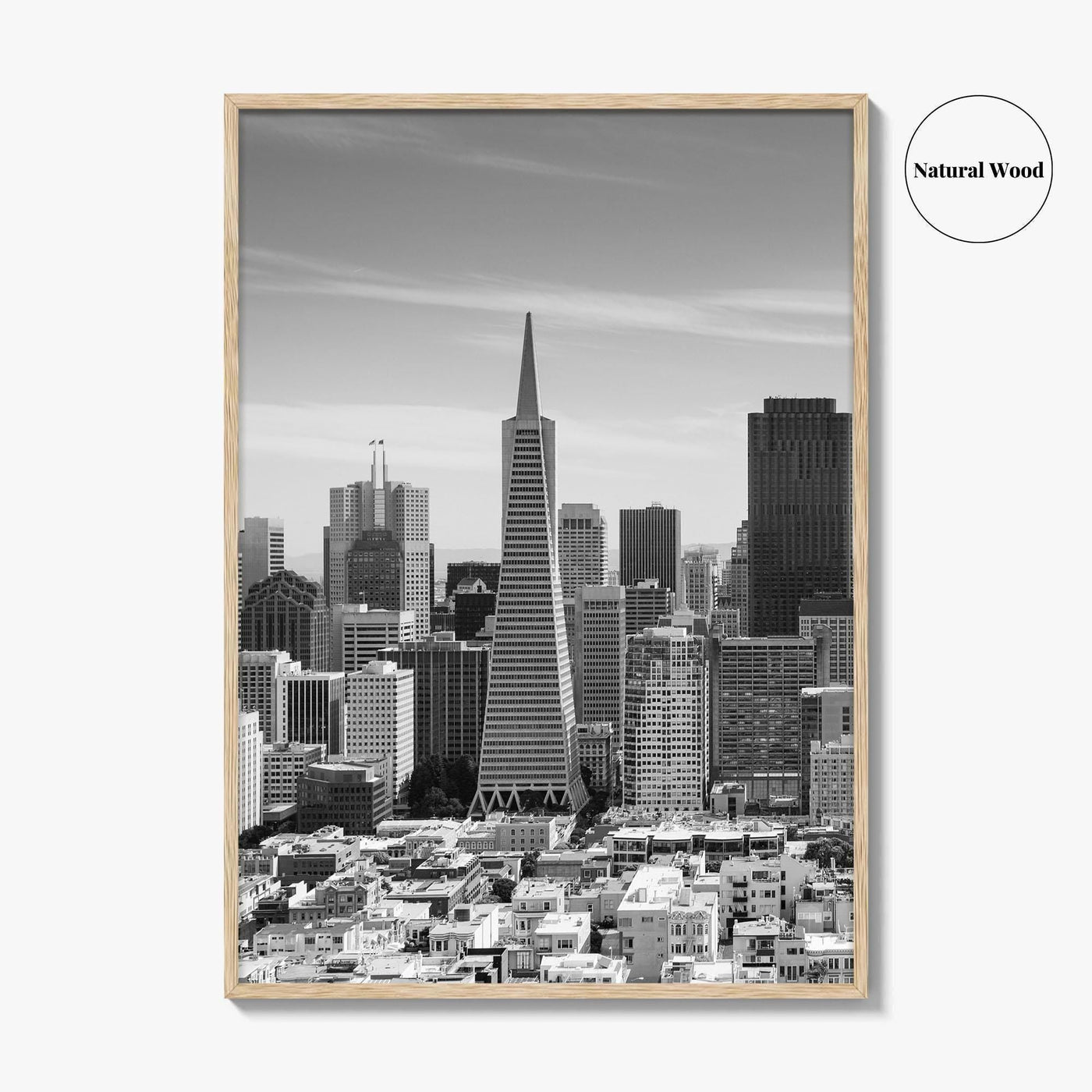 San Francisco Skyline Black and White Fine Art Photo Print, Bay Area California Poster