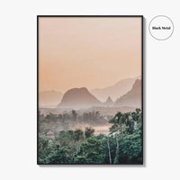 Vang Vieng Laos Fine Art Photo Print, Nam Song River, Hot Air Balloon Poster