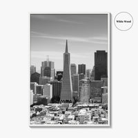 San Francisco Skyline Black and White Fine Art Photo Print, Bay Area California Poster