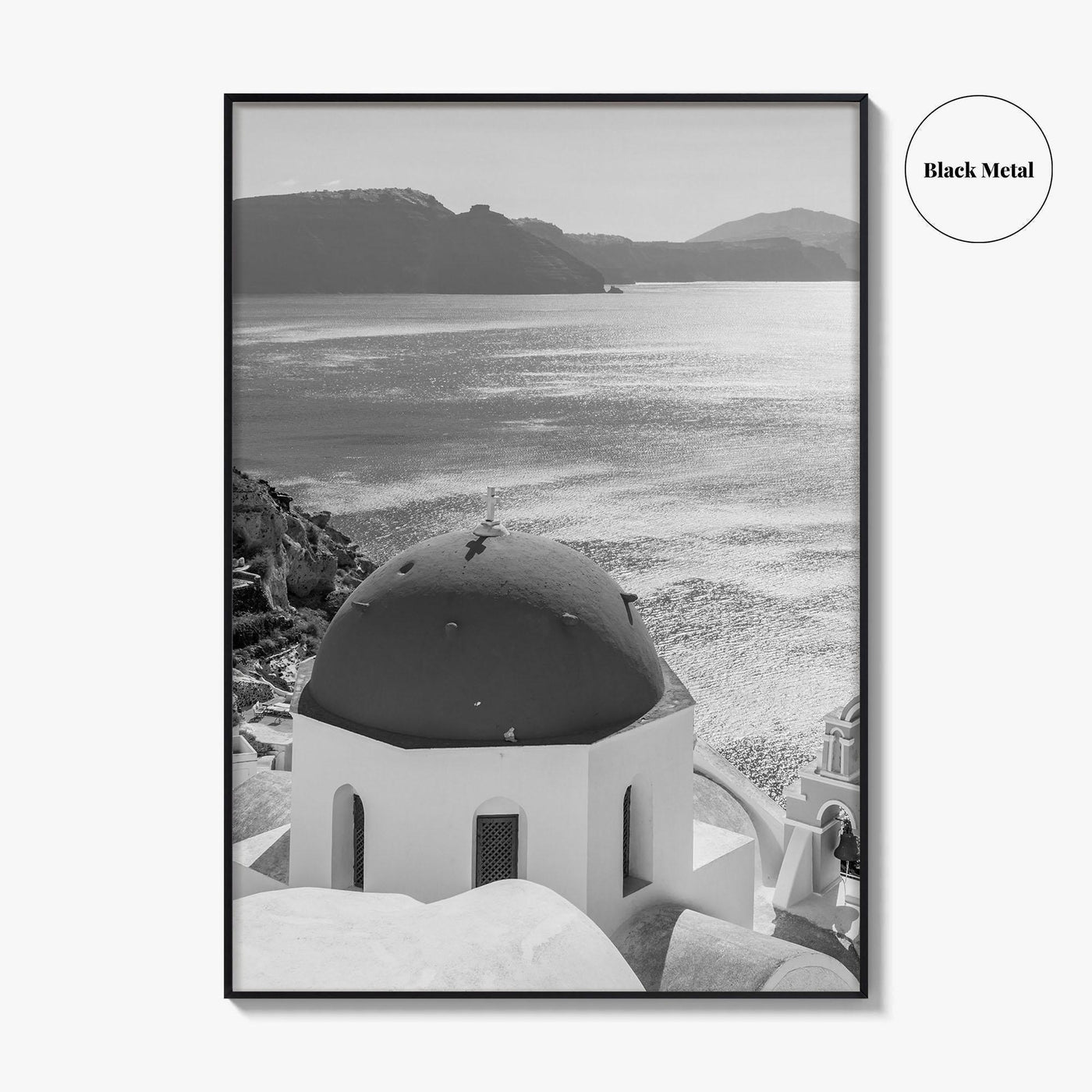 Santorini Greece Black and White Fine Art Photo Print, Cyclades Greek Islands Wall Poster