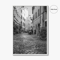 Rome Black and White Fine Art Photo Print, Trastevere Architecture, Lazio Italy Poster