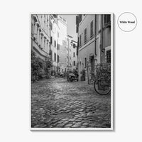 Rome Black and White Fine Art Photo Print, Trastevere Architecture, Lazio Italy Poster