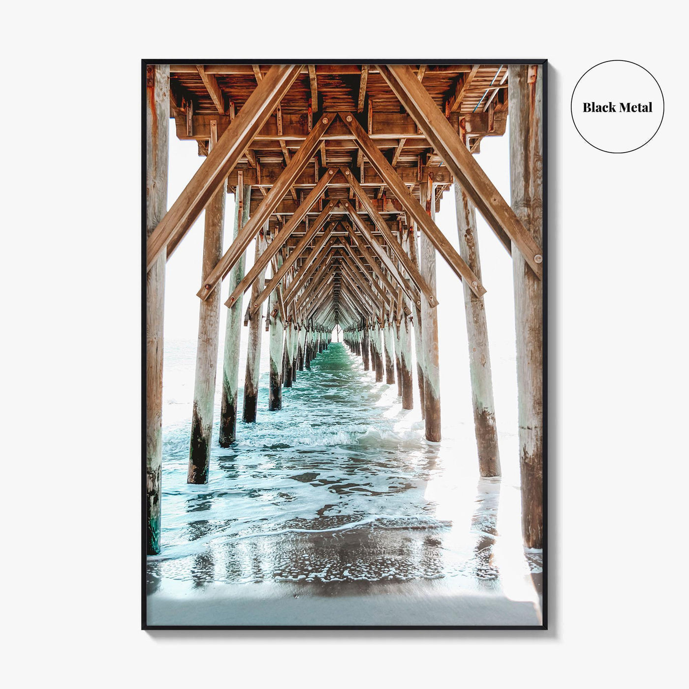 Surf City Fine Art Photo Print, Ocean Pier, North Carolina, Topsail Island Wall Poster