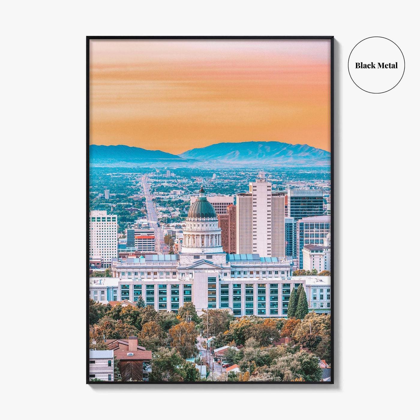 Salt Lake City Skyline Fine Art Photo Print, Wall Decor Poster, Utah USA
