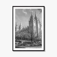 Salt Lake City Black and White Fine Art Photo Print, Utah Poster
