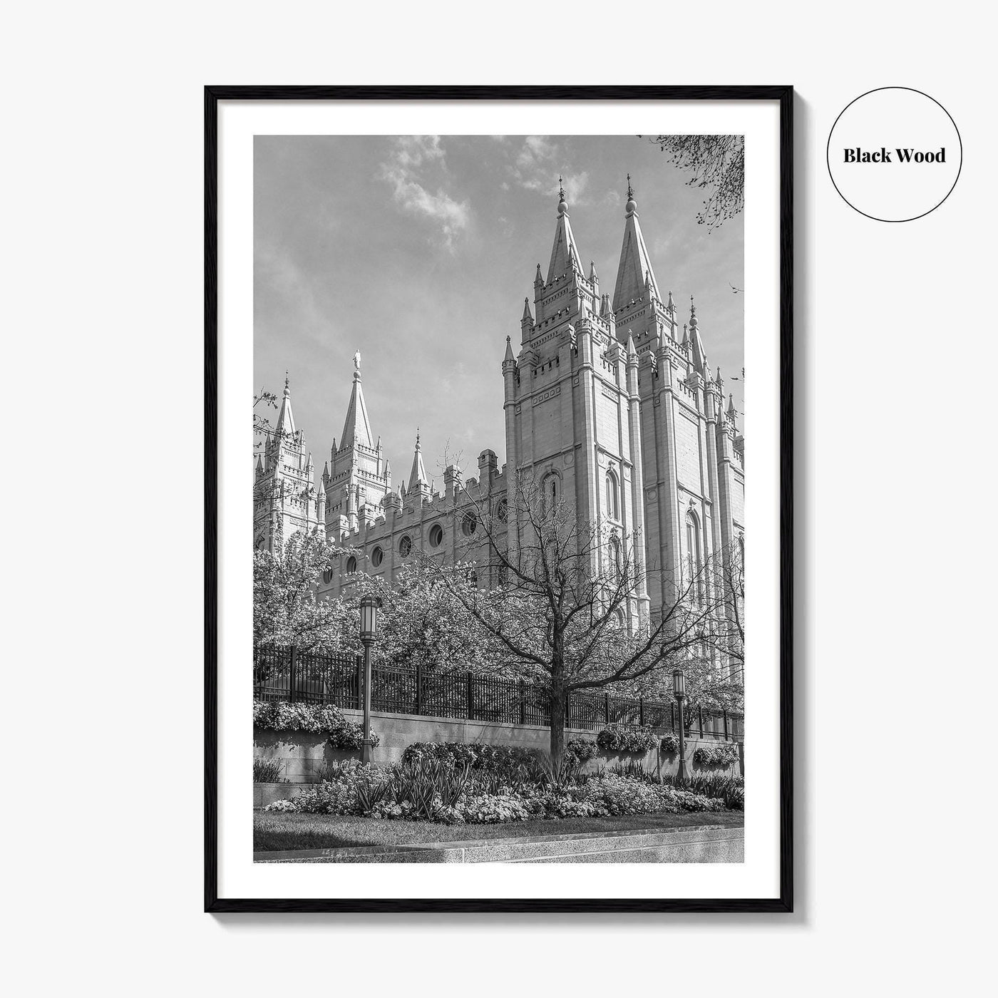 Salt Lake City Black and White Fine Art Photo Print, Utah Poster