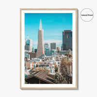 San Francisco Skyline Fine Art Photo Print, Telegraph Hill, Pioneer Park, California Poster