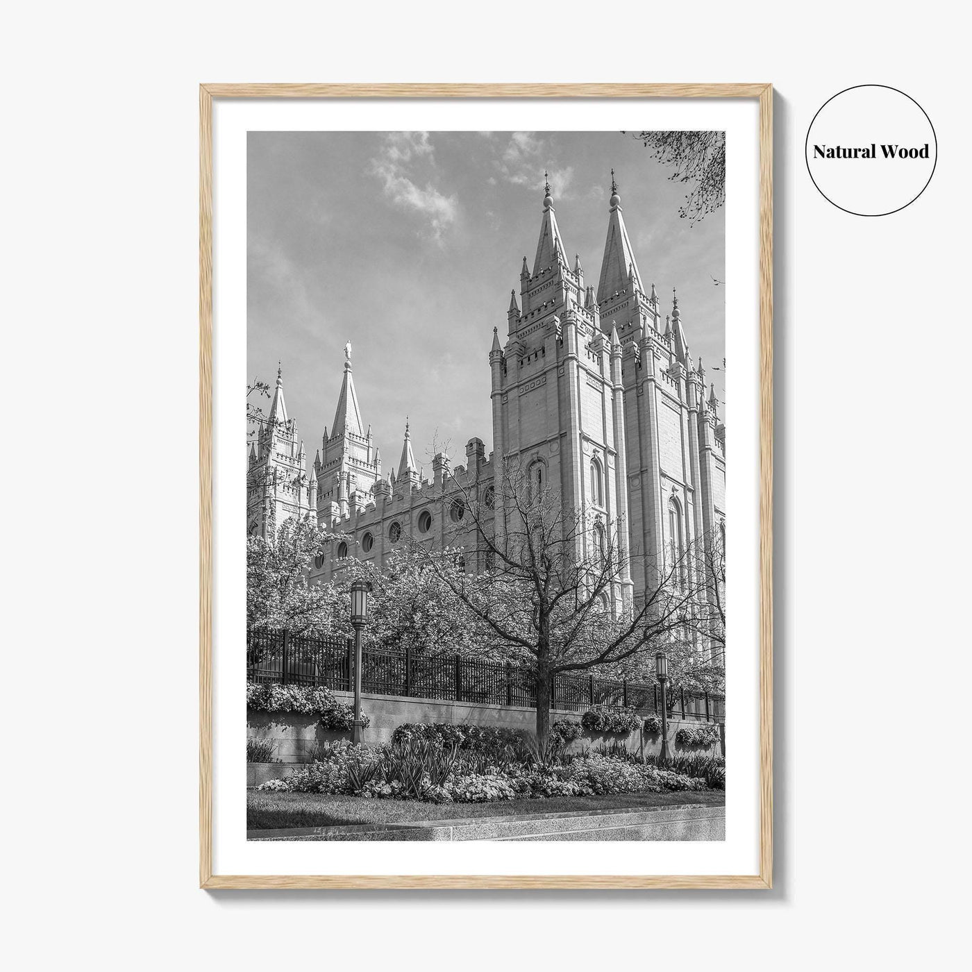 Salt Lake City Black and White Fine Art Photo Print, Utah Poster