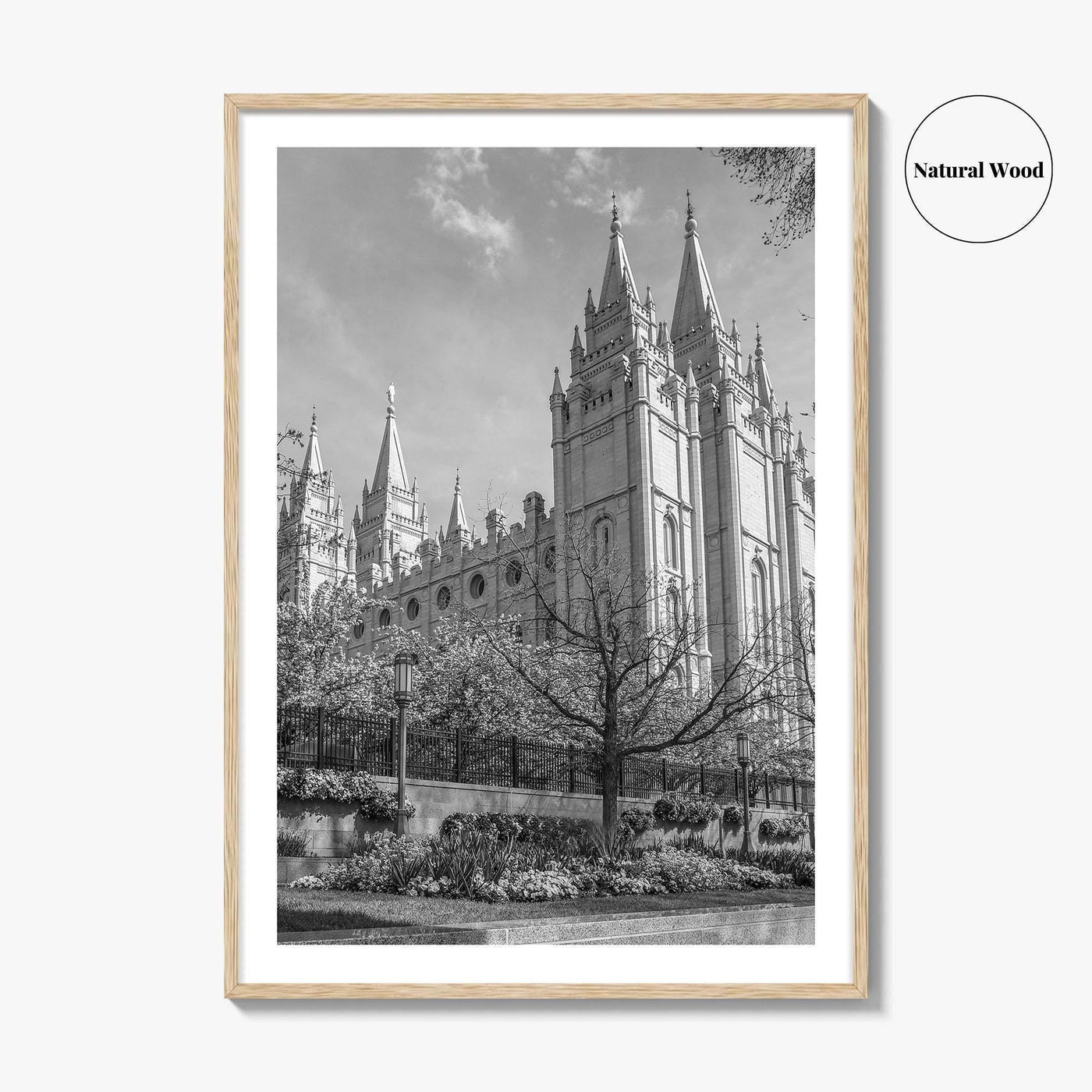 Salt Lake City Black and White Fine Art Photo Print, Utah Poster