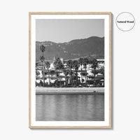 Santa Barbara Black and White Fine Art Photo Print, California Beach Marina Poster