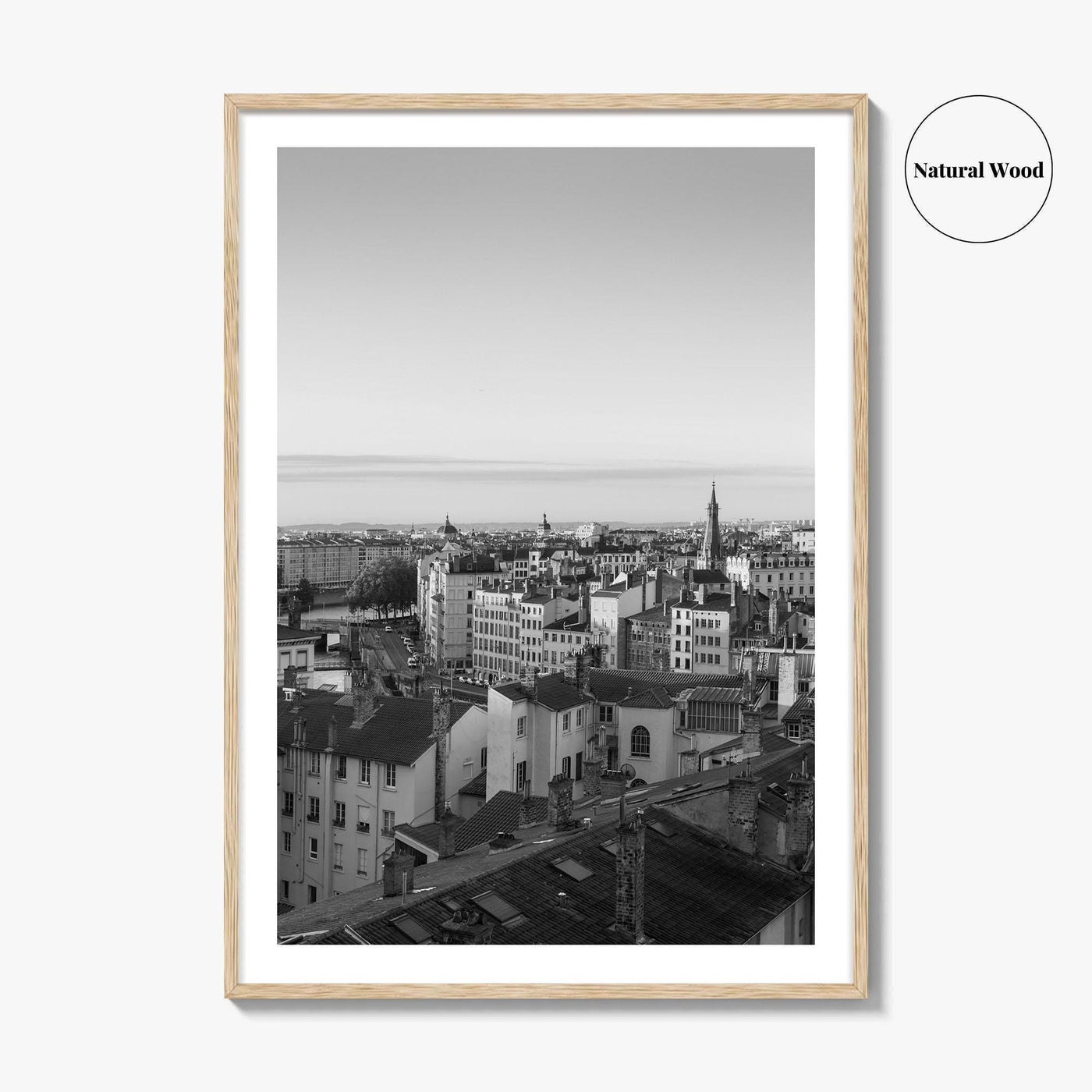 Vieux Lyon Black and White Fine Art Photo Print, Croix-Rousse, France, Wall Decor Poster