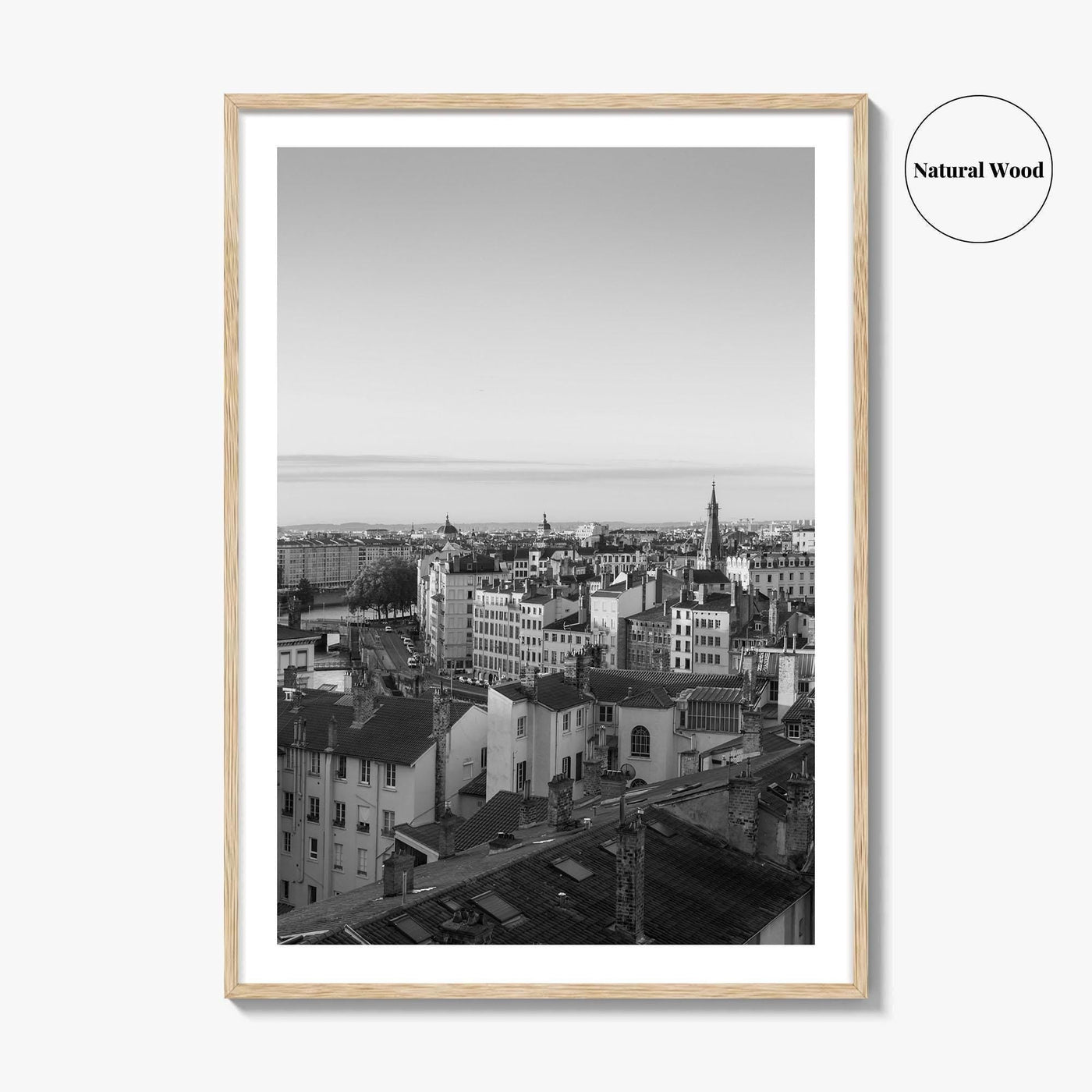 Vieux Lyon Black and White Fine Art Photo Print, Croix-Rousse, France, Wall Decor Poster