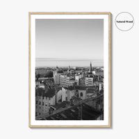 Vieux Lyon Black and White Fine Art Photo Print, Croix-Rousse, France, Wall Decor Poster