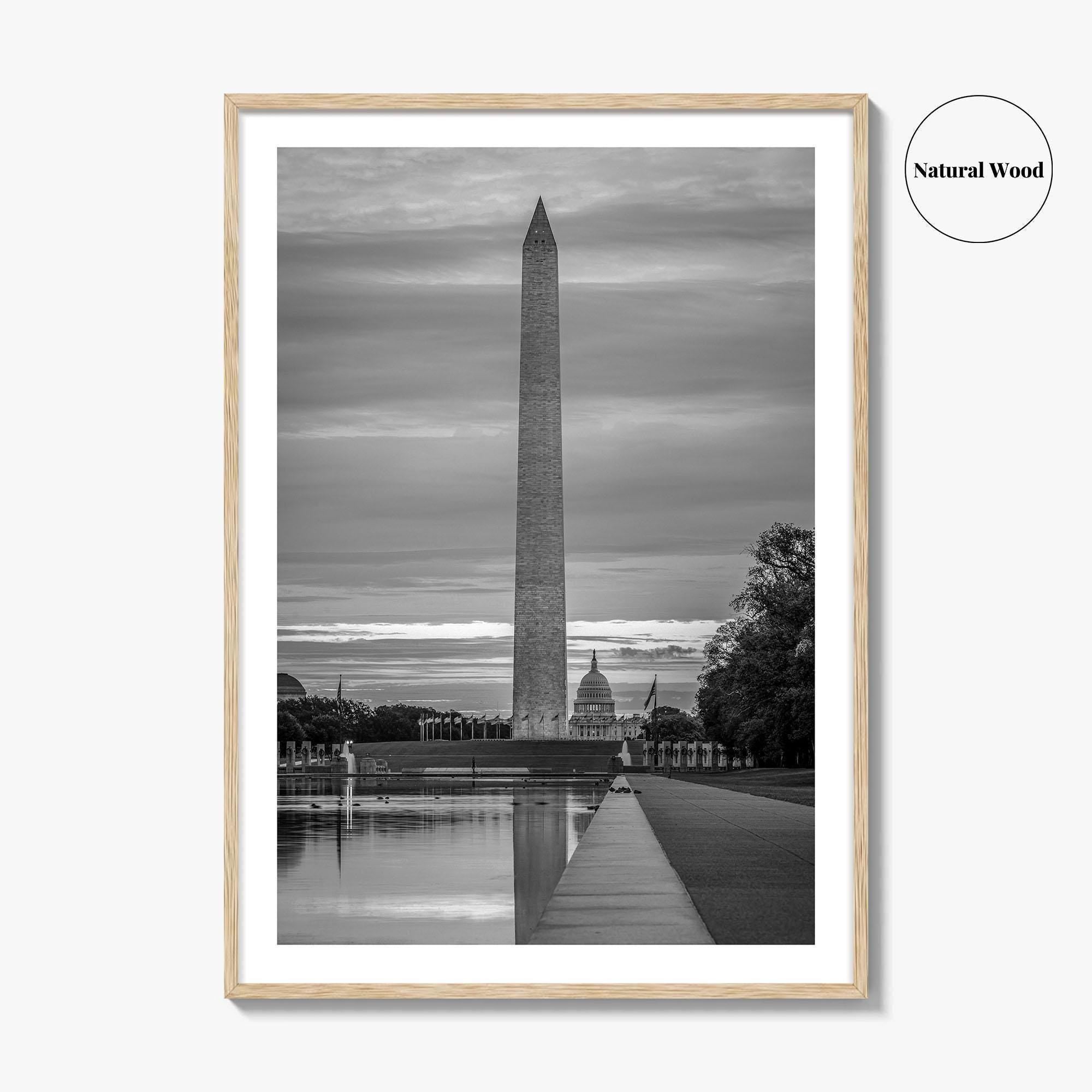 Washington DC Black and White Fine Art Photo Print, US Capitol National Mall Poster