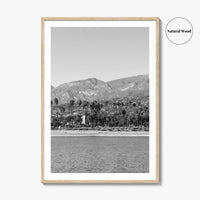 Santa Barbara Black and White Fine Art Photo Print, California Coastline, Stearns Wharf, USA