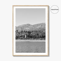 Santa Barbara Black and White Fine Art Photo Print, California Coastline, Stearns Wharf, USA